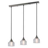 Luminea Wallace 3 Light Metal &amp; Glass Pendant