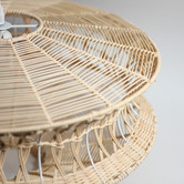 Luminea Rinah Metal &amp; Rattan Pendant Light