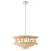 Luminea Rinah Metal &amp; Rattan Pendant Light
