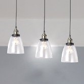 Luminea Ortega 3 Light Metal &amp; Glass Pendant