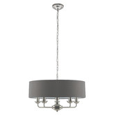 Luminea Carroll Iron &amp; Fabric 5 Light Pendant