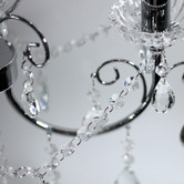 Luminea Natalya Metal &amp; Crystal 5-Light Close to Ceiling Light
