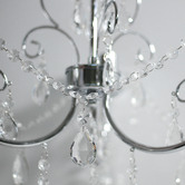 Luminea Natalya Metal &amp; Crystal 5-Light Close to Ceiling Light