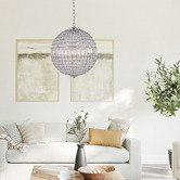 Luminea Eddie Iron &amp; Glass Pendant Light