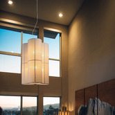 Luminea Nikki 6 Light Metal &amp; Fabric Pendant