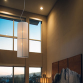 Luminea Nikki Metal &amp; Fabric Pendant Light