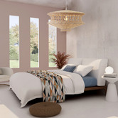 Luminea Rinah Metal &amp; Rattan Pendant Light
