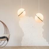 Luminea Roman Iron &amp; Acrylic Pendant Light