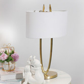 Luminea Warren Metal &amp; Fabric Table Lamp