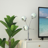 Luminea Farhan 3 Lamp Metal &amp; Glass Table Lamp