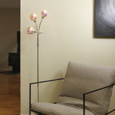 Luminea Farhan 3 Lamp Metal &amp; Glass Floor Lamp