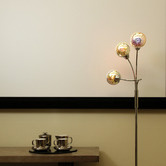 Luminea Farhan 3 Lamp Metal &amp; Glass Floor Lamp