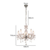 Luminea Toulouse Acrylic 5 Lamp Chandelier