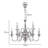 Luminea Jennings Metal 9 Light Candle Chandelier