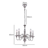 Luminea Jennings Metal 5 Light Chandelier