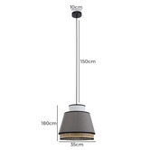 Luminea Potpie Rattan Pendant Light