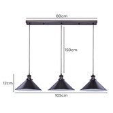 Luminea Sraffa Iron 3 Light Pendant
