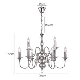 Luminea Jennings Metal 9 Light Candle Chandelier
