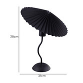 Luminea Veda Metal &amp; Linen Pleated Table Lamp