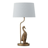 Luminea Leia Resin Antique Brass Bird Table Lamp