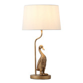 Luminea Leia Resin Antique Brass Bird Table Lamp