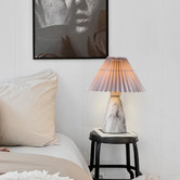 Luminea 30cm Grey Gus Ceramic Table Lamp