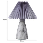 Luminea 30cm Grey Gus Ceramic Table Lamp