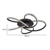 Luminea Darnell Metal 5 Arm LED Flush Mount Ceiling Light
