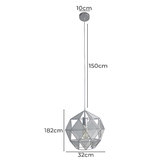 Luminea Anglet Steel Geometric Pendant