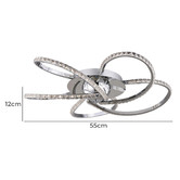 Luminea Darnell Metal 5 Arm LED Flush Mount Ceiling Light