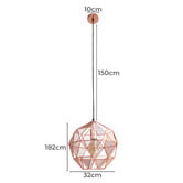 Luminea Anglet Steel Geometric Pendant