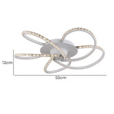 Luminea Darnell Metal 5 Arm LED Flush Mount Ceiling Light
