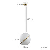 Luminea Roman Metal &amp; Acrylic Pendant Light