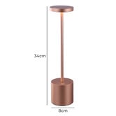 Luminea Josephi Aluminium Cordless LED Table Lamp