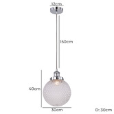 Luminea Jowly Iron &amp; Glass Pendant Light