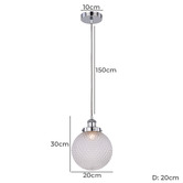 Luminea Jowly Iron &amp; Glass Pendant Light