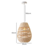 Luminea Avery Rattan Pendant Light