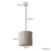 Luminea Aliza Metal &amp; Fabric Pendant Light
