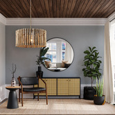 Luminea Conroy Eucalyptus Wood Pendant Light