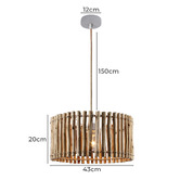 Luminea Conroy Eucalyptus Wood Pendant Light