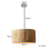 Luminea Penny Raffia Pendant Light