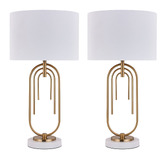 Luminea Jenson Iron Art Deco Table Lamps