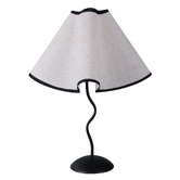 Luminea Sigmund Metal &amp; Linen Wave Table Lamp