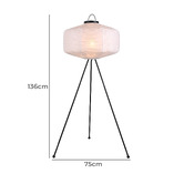 Luminea Seren Iron Tripod Floor Lamp