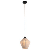 Luminea Payton Geometric Linen Pendant Light