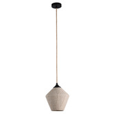 Luminea Payton Geometric Linen Pendant Light