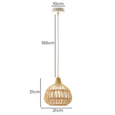 Luminea Lambert Rattan Pendant Light