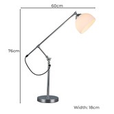Luminea 76cm Channing Desk Lamp