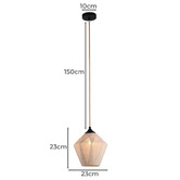 Luminea Payton Geometric Linen Pendant Light