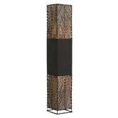 Luminea Chloe Raffia &amp; Linen Floor Lamp